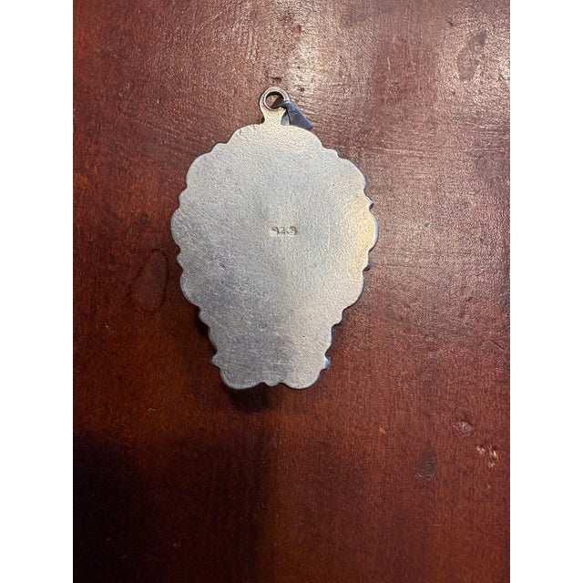 Sterling Silver Blue Labradorite Pendant - Stamped 925 For Sale - Image 4 of 6