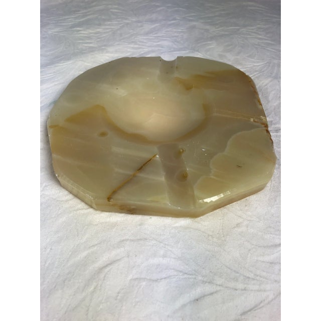 Ivory Vintage Hand Carved Onyx Caramel Ivory Ashtray, Mexico For Sale - Image 8 of 12
