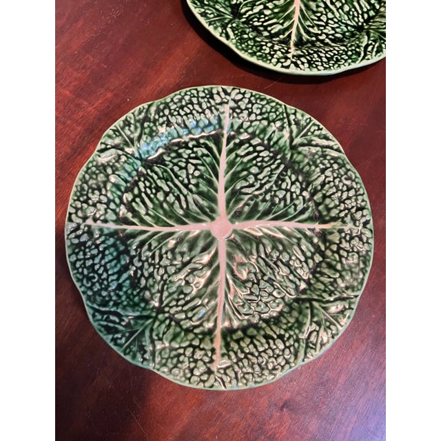 1950s 1950s Portugese Cabbage Pattern Plates - Set of 4 For Sale - Image 5 of 7