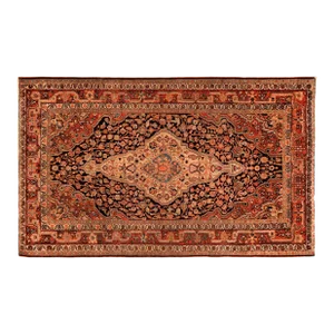 Vintage Josan Sarouk Oriental Rug, in Small Size, with Central Medallion