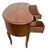 Henredon 1980s Henredon French Desk Kidney Shaped Vanity Five Dovetail Drawers Petite Size For Sale - Image 4 of 13