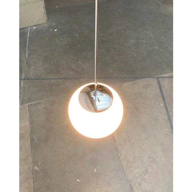 Mid-Century German Glass and Metal Ball Pendant For Sale - Image 12 of 18