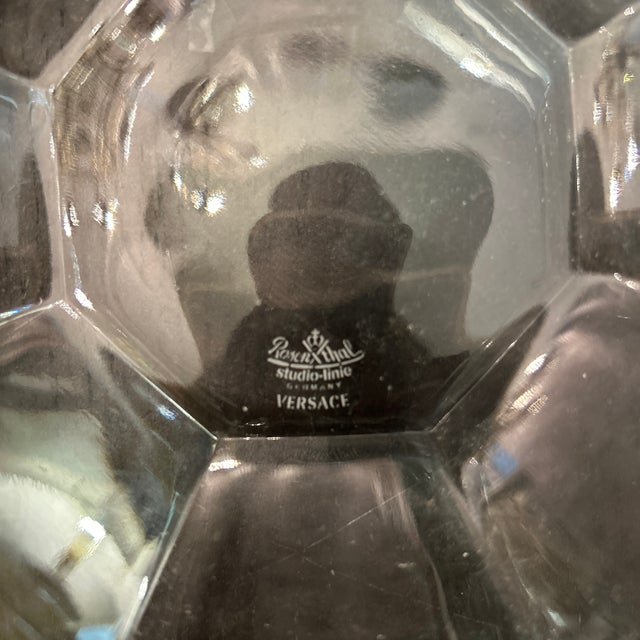 Versace by Rosenthal Crystal Medusa Faceted Bowl For Sale - Image 12 of 12