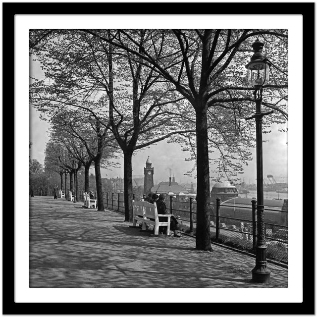 Promenade St. Pauli Landing Bridges Hamburg Viewer, Germany 1938, Printed 2021 For Sale - Image 4 of 5