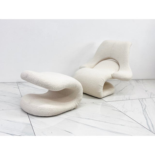 Vittorio Introini “Relax” Armchair & Footrest for Felice Rossi, 1978 — Sculptural 70s Glam at Its Finest This chair is...