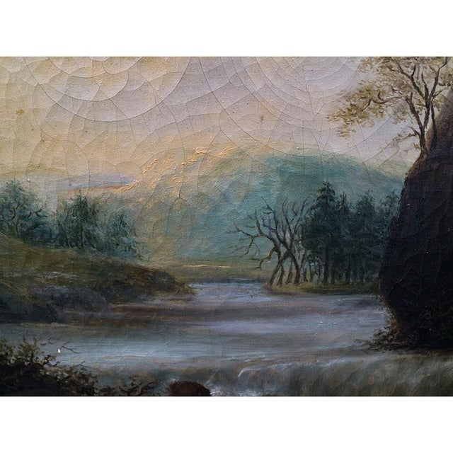 Nordic School Artist, Landscape, Early 19th Century, Oil on Canvas, Framed For Sale - Image 9 of 12