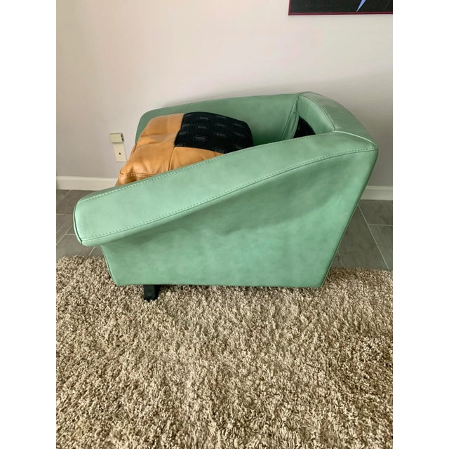 Animal Skin Roche Bobois Lounge Chairs - A Pair - Custom Made Leather For Sale - Image 7 of 13