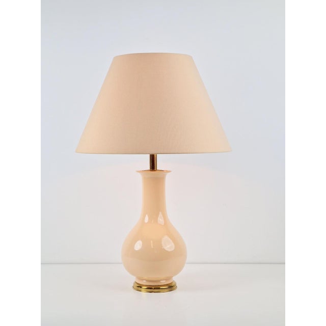 Hollywood Regency Vintage Jar Table Lamp in Ceramic, 1980 For Sale - Image 3 of 10