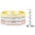 Metal 10K Yellow, White and Rose Gold over .925 Sterling Silver 5/8 Cttw Diamond Channel-Set Stackable Band Ring Set (H-I Color, I1-I2 Clarity) - Size 6 3/4 For Sale - Image 7 of 7