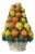 Vintage Italian-Style Polychrome Ceramic Citrus Topiary For Sale