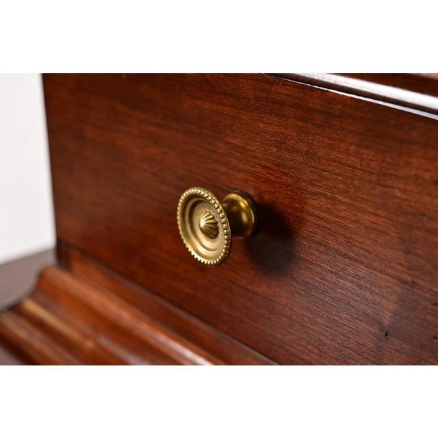 Ethan Allen Georgian Solid Cherry Wood Dresser or Chest of Drawers For Sale - Image 9 of 17