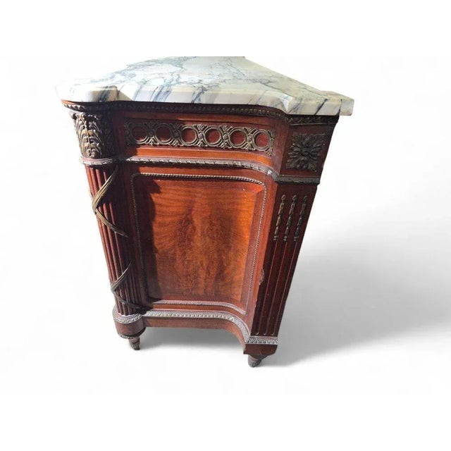 Antique Mahogany and Gilt Bronze Breakfast Credenza, 1900 For Sale - Image 3 of 11