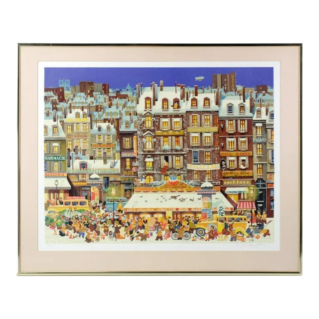 1980s Hiro Yamagata, "Chanson De Neige", Serigraph, Signed and Numbered 60/75, Framed For Sale