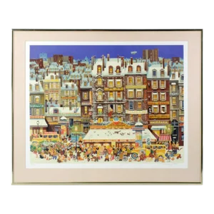 1980s Hiro Yamagata, "Chanson De Neige", Serigraph, Signed and Numbered 60/75, Framed
