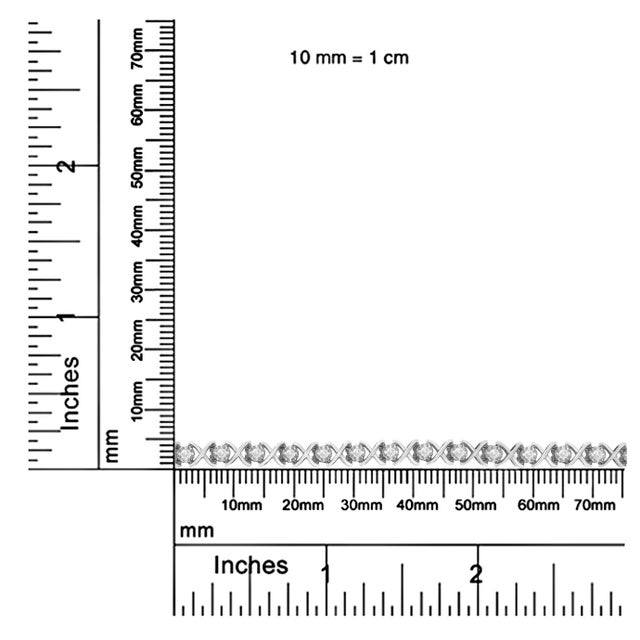 Metal .925 Sterling Silver 1 cttw Brilliant Round-Cut Diamond "X" Link Bracelet (I-J Clarity, I2-I3 Color) - Size 7" For Sale - Image 7 of 7
