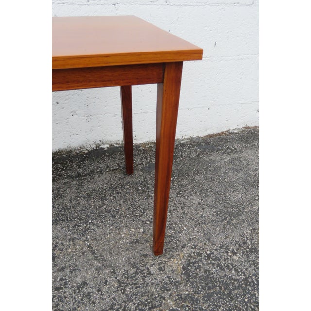 Wood C F Danish Modern Long Tall Coffee Table Low Console For Sale - Image 7 of 12
