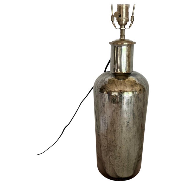 Mid-Century Modern 19th Century Style Mercury Glass Vessel Table Lamp, Restoration Hardware For Sale - Image 3 of 6