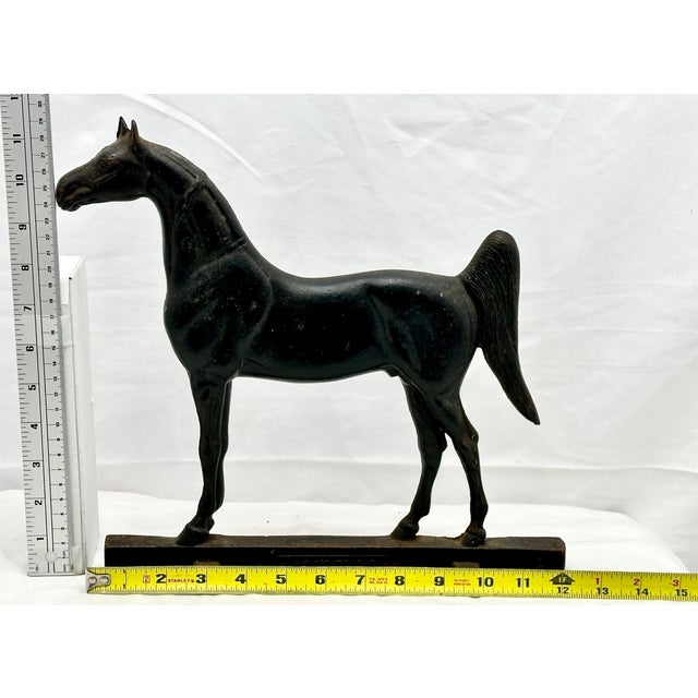 Vintage Dated 1938 "King's Genious" Famous Champion Show Horse Cast Iron Wedge Style Doorstop For Sale - Image 18 of 18