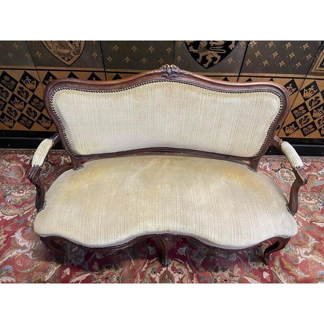 Wood Louis Xv Style Sofa For Sale - Image 7 of 8