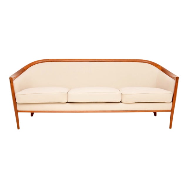 Vintage Swedish Teak Sofa attributed to Bertil Fridhagen, 1960s For Sale