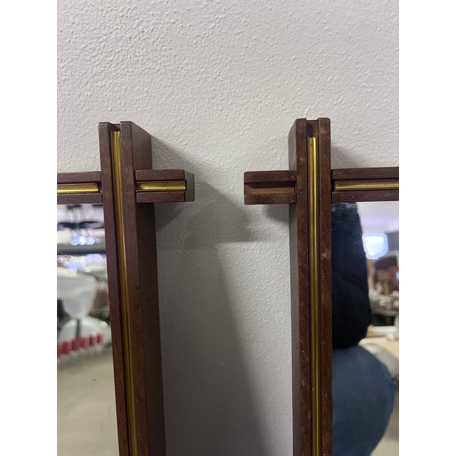 Wooden Wall Mirrors, 1960s, Set of 2 For Sale - Image 3 of 6