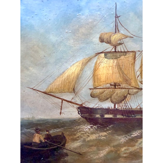 Mid-Century Maritime Oil Painting by B. James For Sale - Image 9 of 16