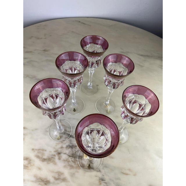 Vintage Lead Crystal Glasses, 1980s, Set of 6 For Sale - Image 3 of 13