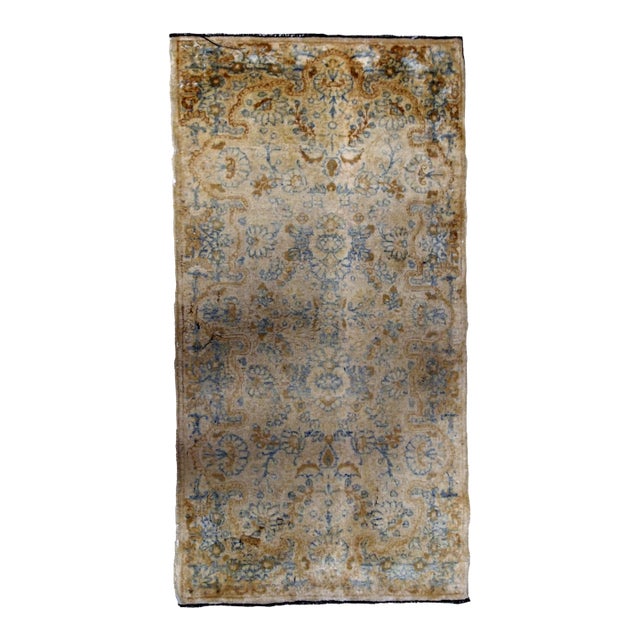 1920s, Handmade Antique Persian Kerman Rug 2.10' X 5.3' For Sale