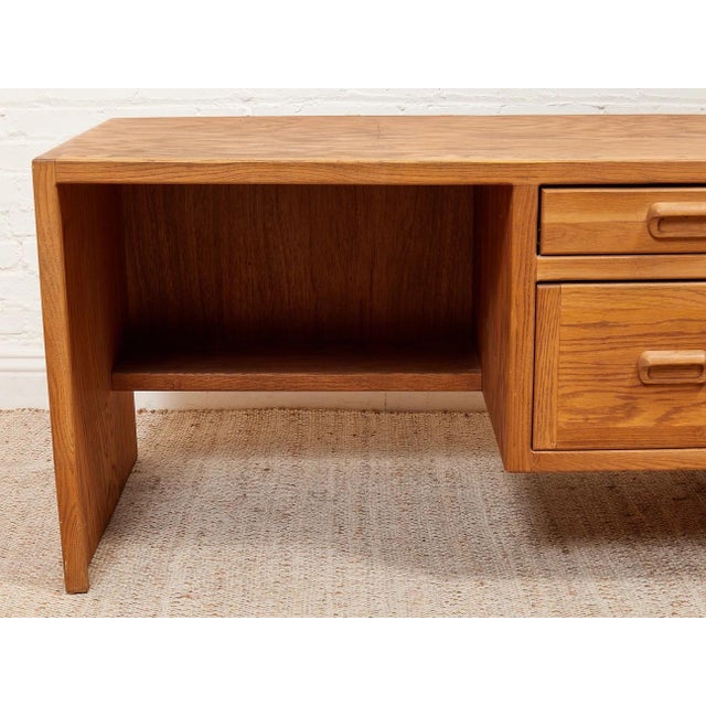 Mid 20th Century Oak Boho Desk For Sale In Los Angeles - Image 6 of 12