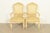 A gorgeous pair of French Regency Louis XVI style armchairs or dining captain chairs By Karges Furniture USA, Circa 1960s...