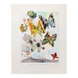 1950s After Salvador Dali "Butterflies", First Edition Swiss Full-Color Print For Sale