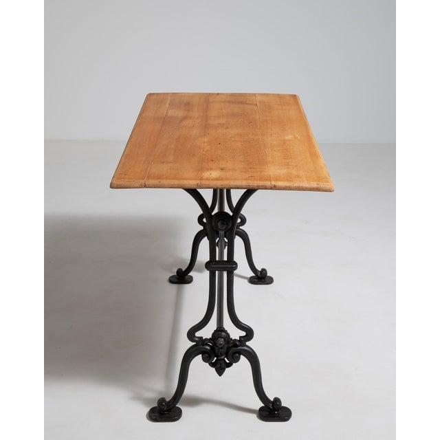 Cast Iron Bistro Table, Antique, France, Early 20th Century For Sale - Image 13 of 15