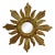 1950s French Petite 11" Giltwood Sunburst Wall Mirror For Sale