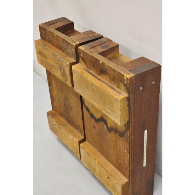 Vintage Industrial Foundry Wooden Block Mold Architectural Valcor Engine - a Pair For Sale - Image 11 of 12