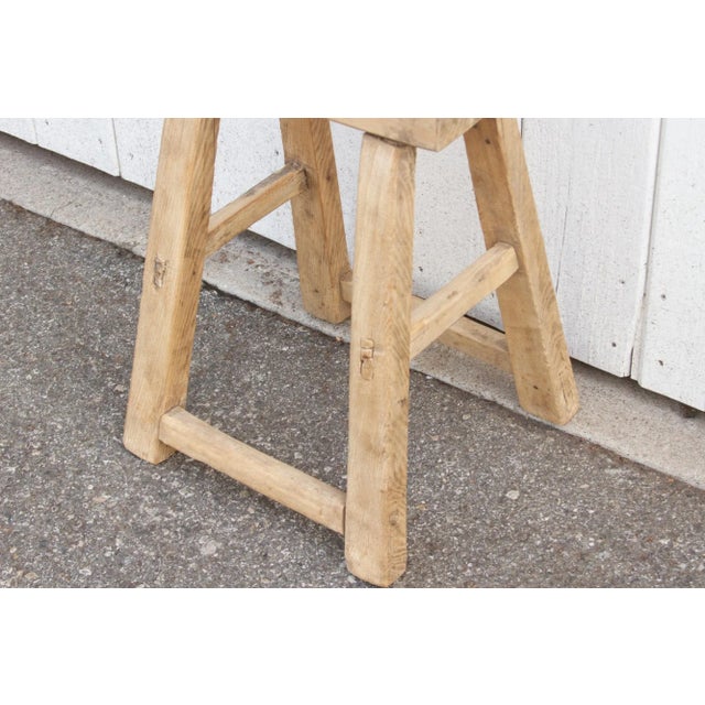 19th Century Asian Bleach Wood End Table For Sale - Image 5 of 11