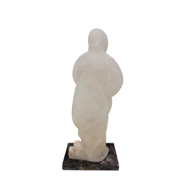 Antique Alabaster Woman Figure For Sale - Image 4 of 4