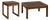 Vintage Mid-Century Modern Architectural Coffee & End Table Set in Tobacco Walnut For Sale