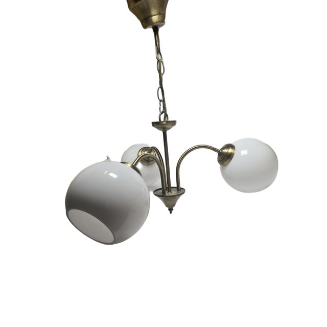 Art Deco Glass Chandelier, Poland, 1970s For Sale - Image 11 of 11