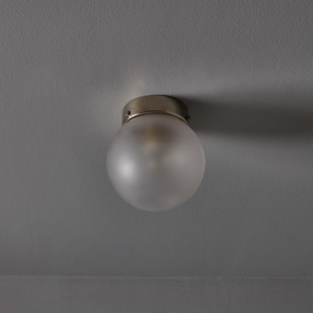 Transparent 1950s Mauri Almari Model Ea 11 Glass and Metal Wall or Ceiling Lamp for Itsu For Sale - Image 8 of 18