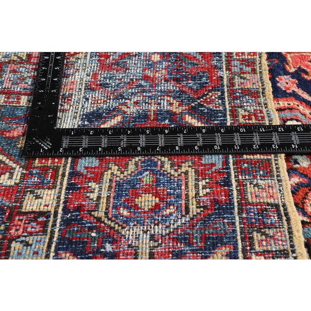 Textile Antique Persian Heriz Rug, 07'11 X 10'11 For Sale - Image 7 of 11