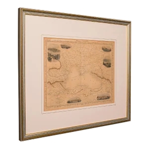 1850's Antique Lithography Map Black Sea