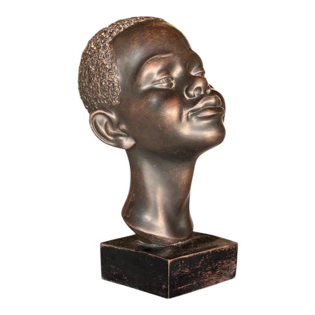 French Art Deco Decorative Bust, 1940s For Sale - Image 9 of 9