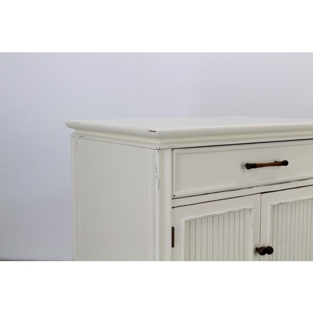 Vintage Mid Century Cream Painted Nightstand Chairish