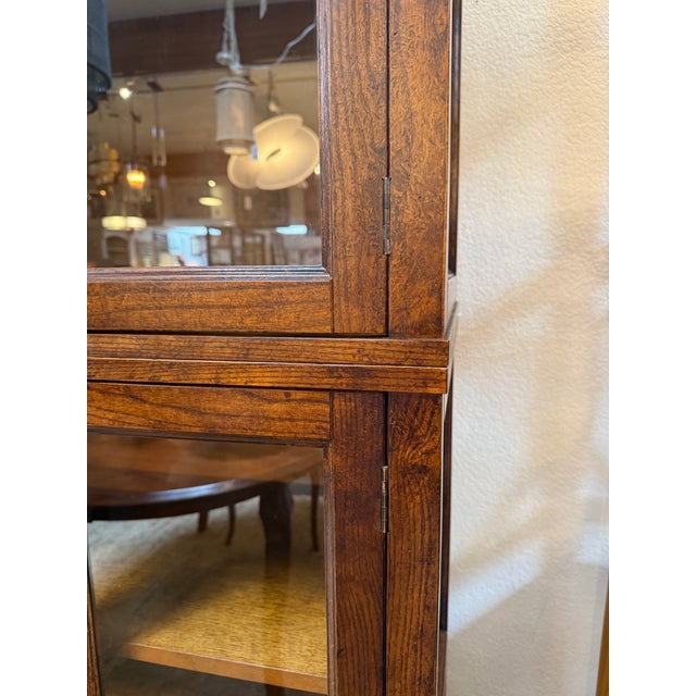 Crate & Barrel Glass Display Shelving Cabinet For Sale - Image 13 of 13