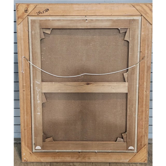 18th C Early Anglo- American Colonial Gentleman Portrait Oil Painting on Canvas For Sale - Image 11 of 11