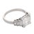 Early 20th Century Early 20th Century Art Deco Style Gia 3.00 Carat Asscher Cut Diamond Platinum Engagement Ring, Size 6.75 For Sale - Image 5 of 5