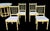 Thomasville Thomasville Hollywood Regency Faux Bamboo Octagonal Dining Table and Four Side Chairs in Ivory Lacquer, Circa 1980 For Sale - Image 4 of 12