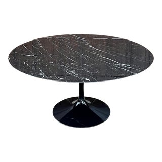 Eero Saarinen for Knoll Black Marble Tulip Dining Table For Sale