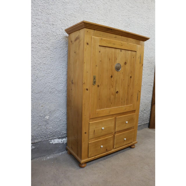 Antique Bread Cupboard in Spruce For Sale - Image 5 of 13