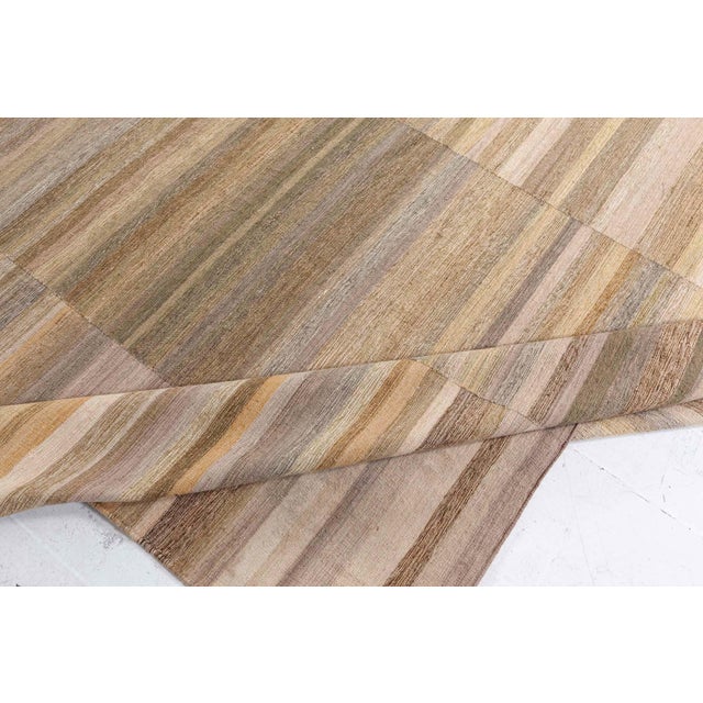 Modern Contemporary Turkish Kilim Rug – Modern Minimalism in Earth by Doris Leslie Blau For Sale - Image 3 of 9